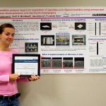 Iva with winning poster and received diploma