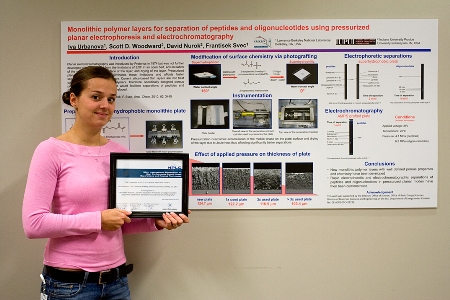Iva with winning poster and received diploma Iva with winning poster and received diploma